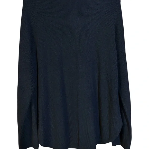 Extra Cozy Chelsea & Theodore Black Crew Neck Sweater Cashmere Blend - Picture 2 of 6